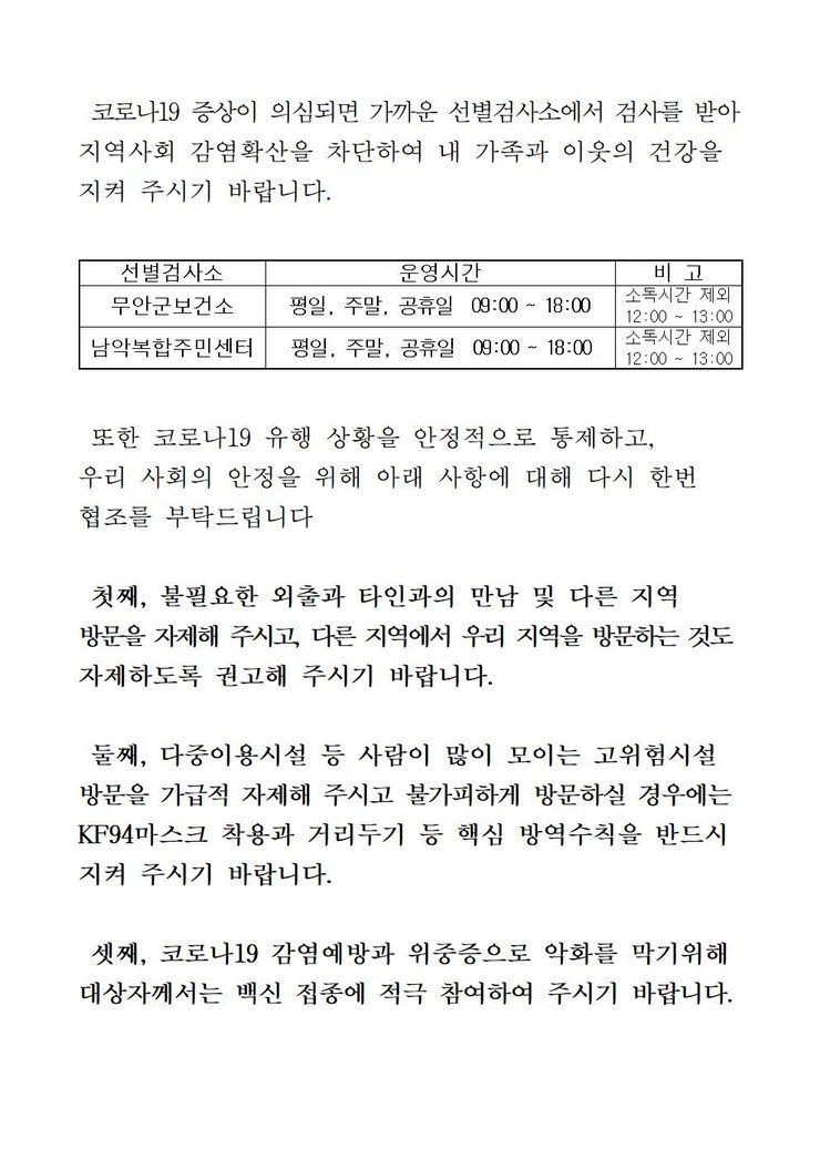 코로나19 확진자 발생에 따른 긴급발표문(1594-1687)