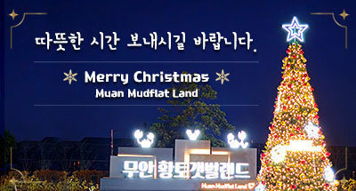 따뜻한 시간 보내시길 바랍니다. Merry Christmas Muan Mudflat Land